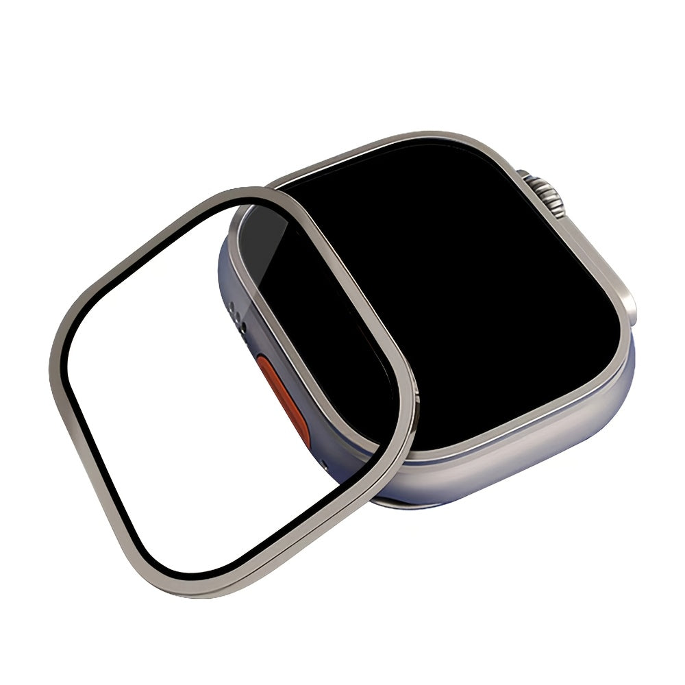 Apple Watch Ultra Screen Protectors and Titanium Frame Set 49mm 9H Tempered Glass Waterproof