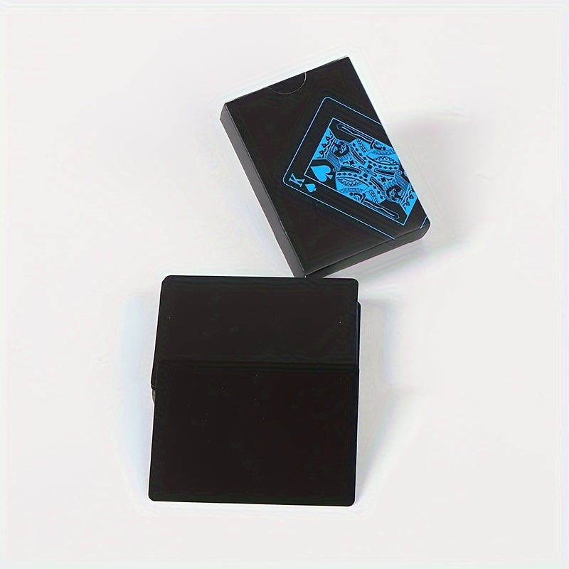 Black Plastic Playing Cards Waterproof Durable for Poker Board Games and Parties
