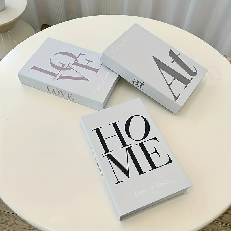 Nordic Minimalist Decorative Book Set for Home Coffee Table Storage Soft Decoration 3 Pieces