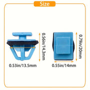 50 Pcs Plastic Car Bumper Rivet Clips Push Fastener Retainer Set