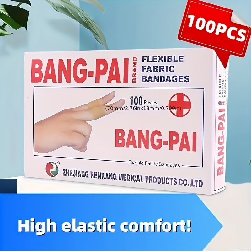 Waterproof Breathable Bandages 100 Pack Flexible Adhesive for Abrasion Protection