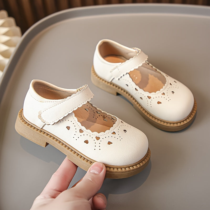 Girls' Flat Shoes Breathable Solid Color Microfiber Synthetic Leather All-Season