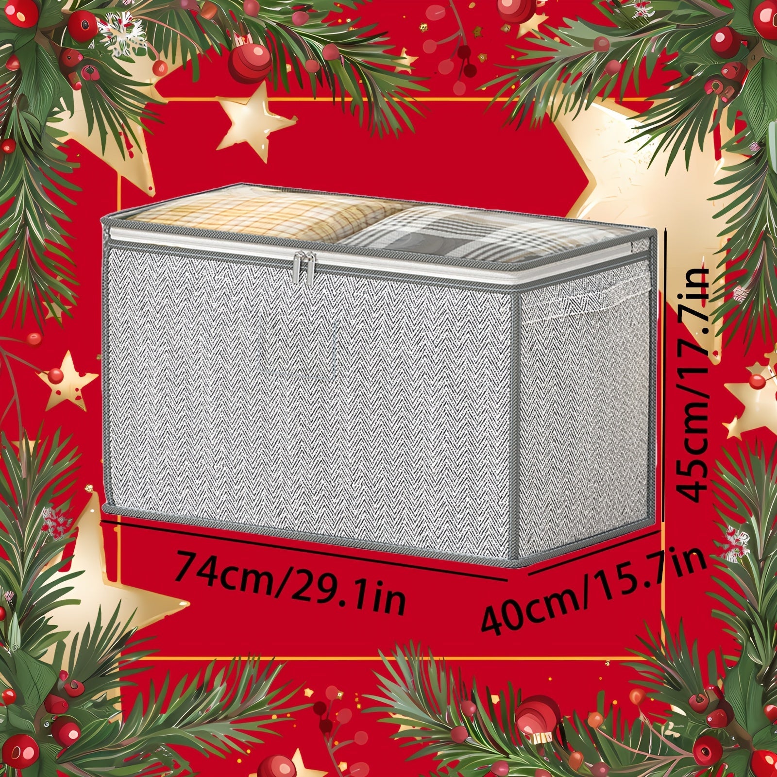 Большая вместимость сумки для хранения, складная, из нетканого материала, для одежды, игрушек, одеял и подарков