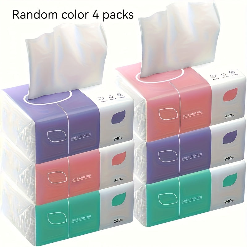 4-Ply Facial Tissues Pack of 2/4/6 Recyclable Durable Absorbent for Face Toilet Napkin