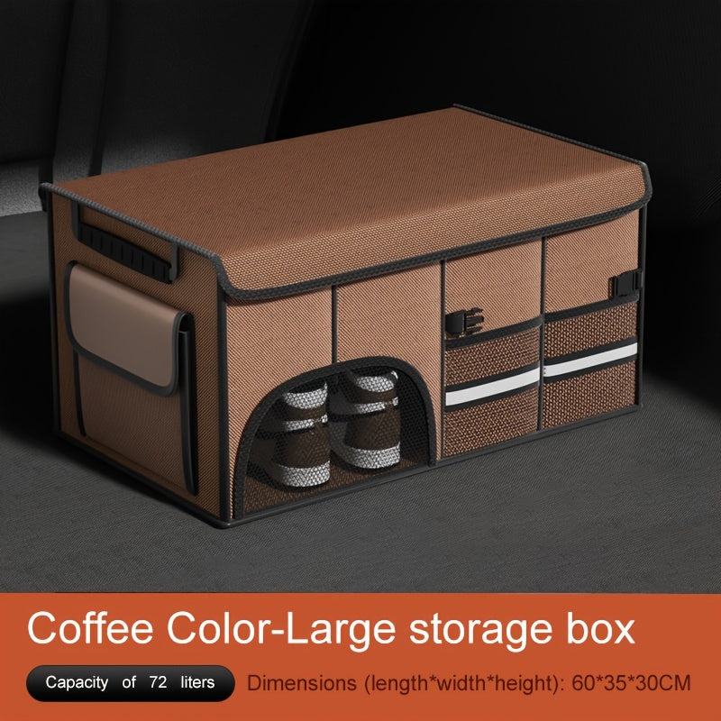 Foldable Car Trunk Organizer Large Capacity Multi-Compartment Storage Box for SUV
