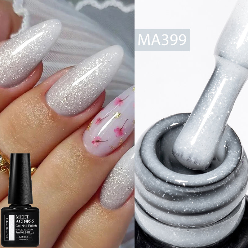 7ml Shimmering Nude Glitter Gel Nail Polish UV LED Soak Off Unscented