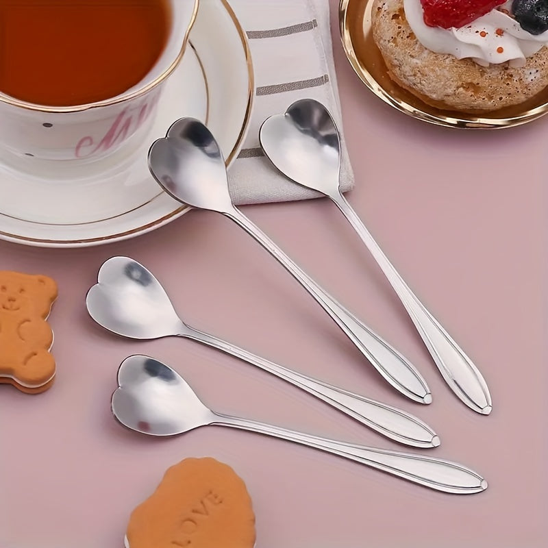 Heart-Shaped Stainless Steel Spoon Set for Holiday and Daily Use