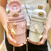 Chiroyli zanglamaydigan po'latdan yasalgan vakuum termos 304 izolyatsiyali ichimlik shisha sovg'a to'plami