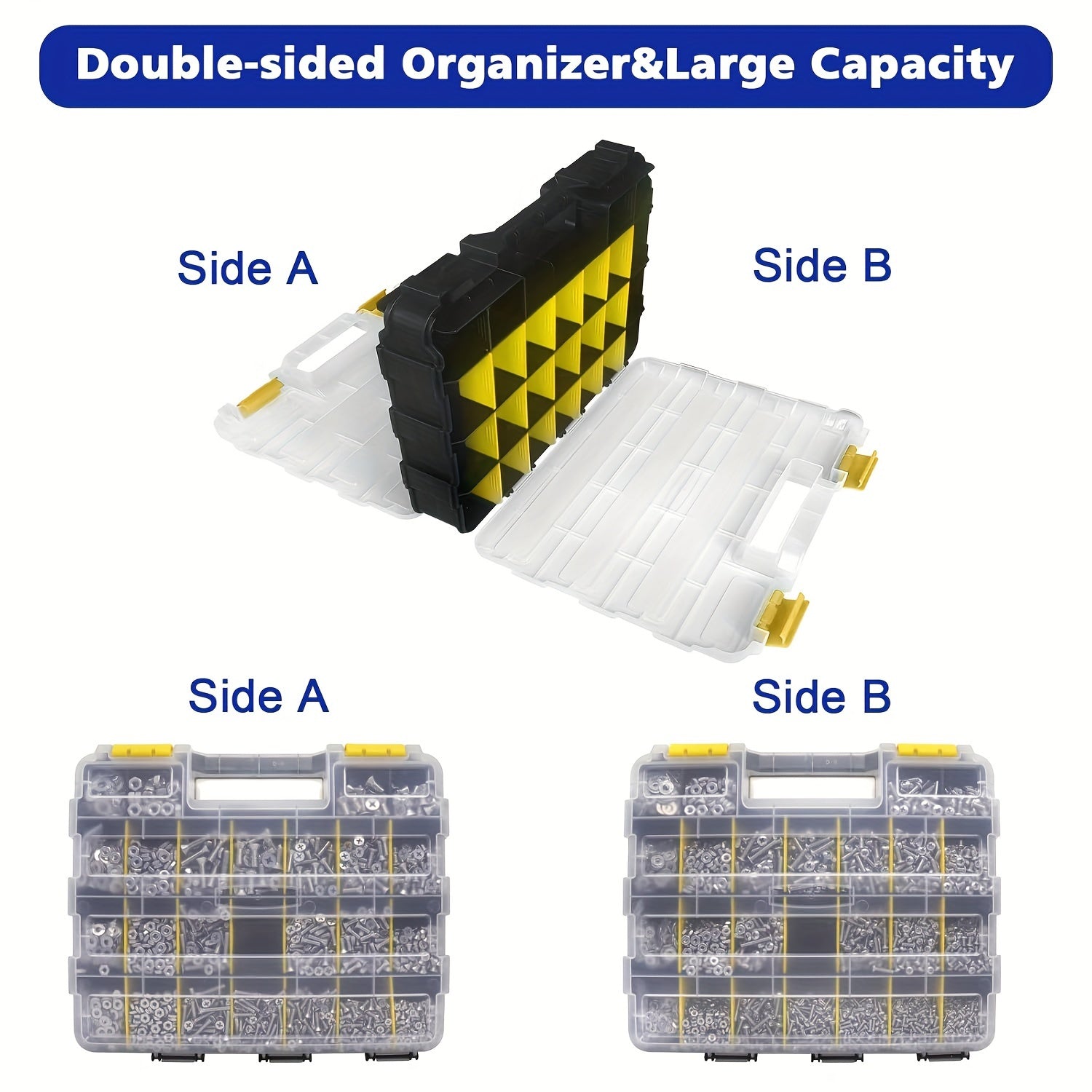 Stainless Steel Hardware Assortment Kit 1575 Pieces with Organizer Box