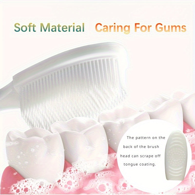 2PCS Soft Nano Manual Toothbrushes for Teeth Gums Deep Cleaning Oral Care