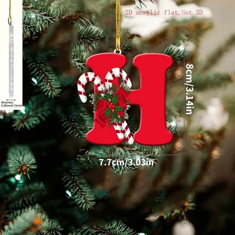 26pcs Acrylic Christmas Tree Ornaments Hanging Pendants for Home and Party Decoration