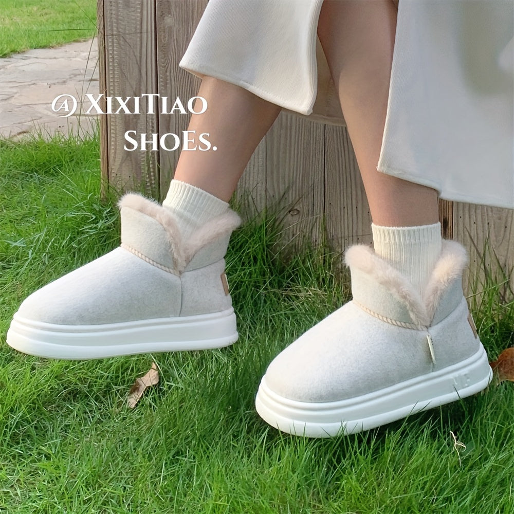 Детские меховые снегоступы противоскользящие зимние уличные повседневные для мальчиков и девочек низкий топ