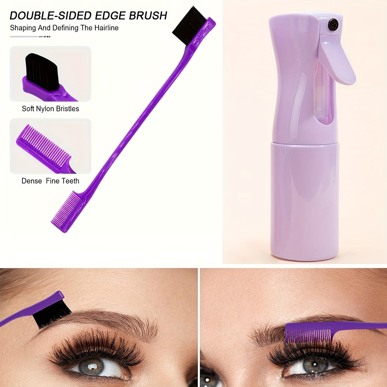 Набор из 12 расчесок для укладки волос, включая расческу для распутывания волос, силиконовую массажную щетку для кожи головы, расческу для распутывания, щетку для начеса, расческу с краем и бутылку для спрея для парикмахерских инструментов.