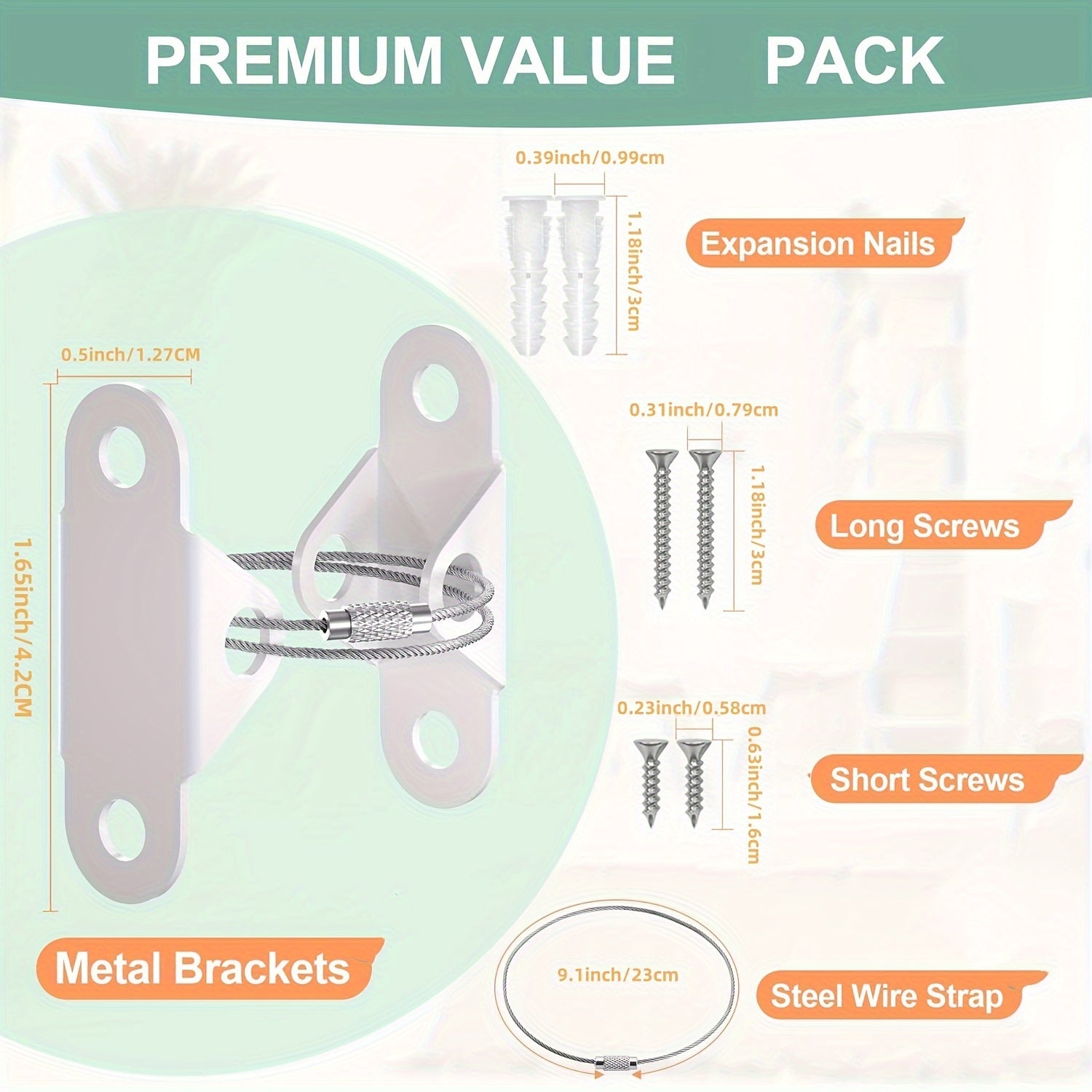 Furniture Safety Restraints 2 Pieces Anti-Tip Earthquake Straps Supports Up to 181 KG