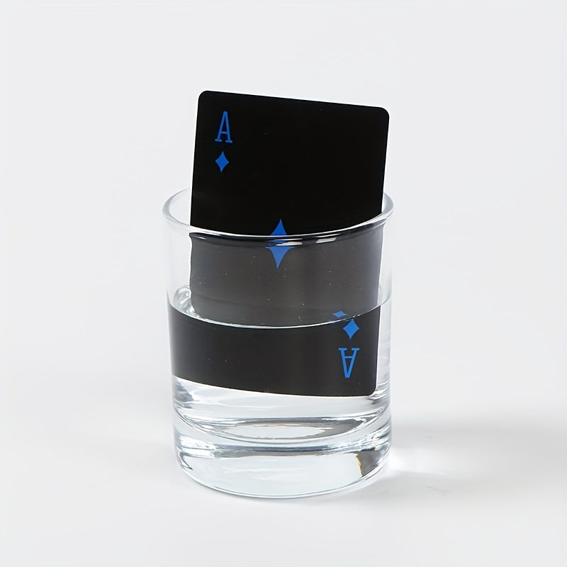 Black Plastic Playing Cards Waterproof Durable for Poker Board Games and Parties