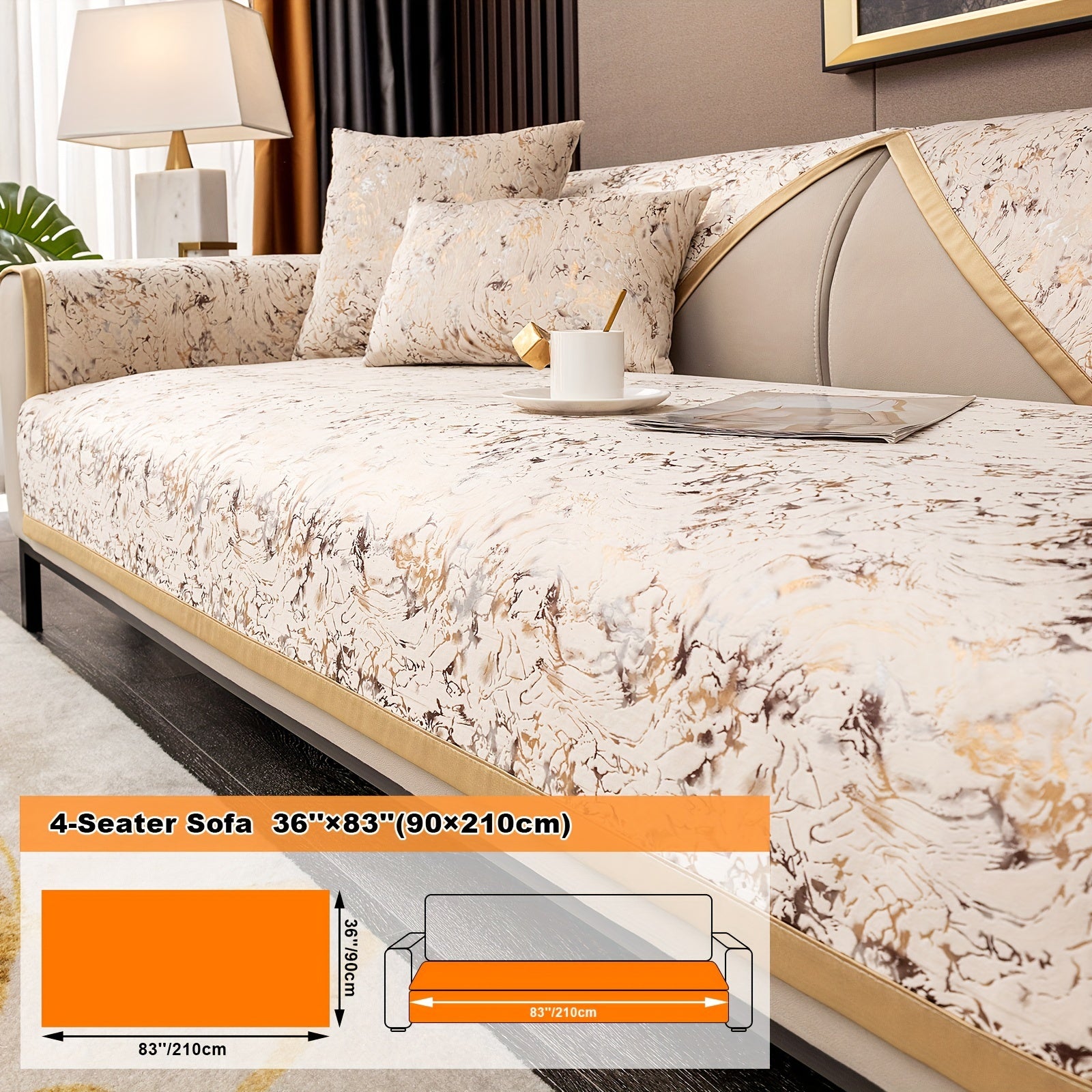 Европейский стиль чехол для дивана, универсальный чехол для всех сезонов с чехлом для подушки и защитным чехлом для подушек дивана. Подходит для различных комнат и домашнего декора.