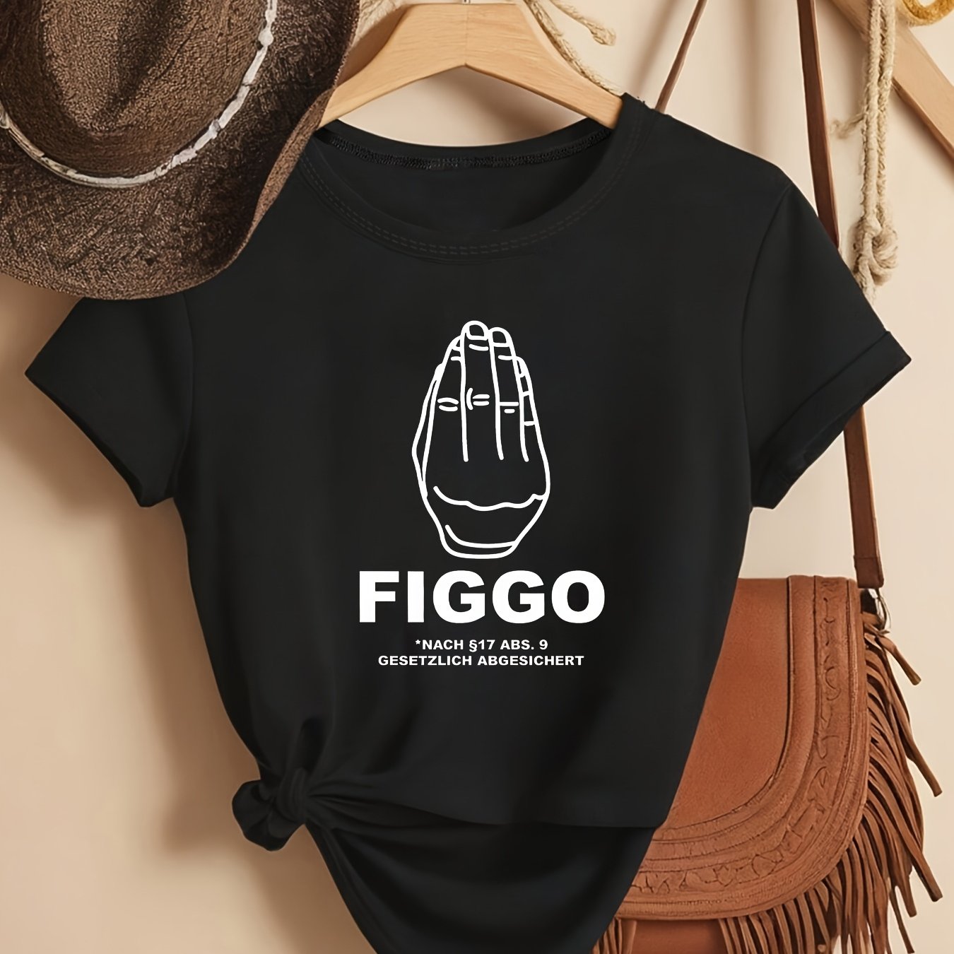 Women’s Breathable Cotton Graphic T-Shirt with Henna Hand Design