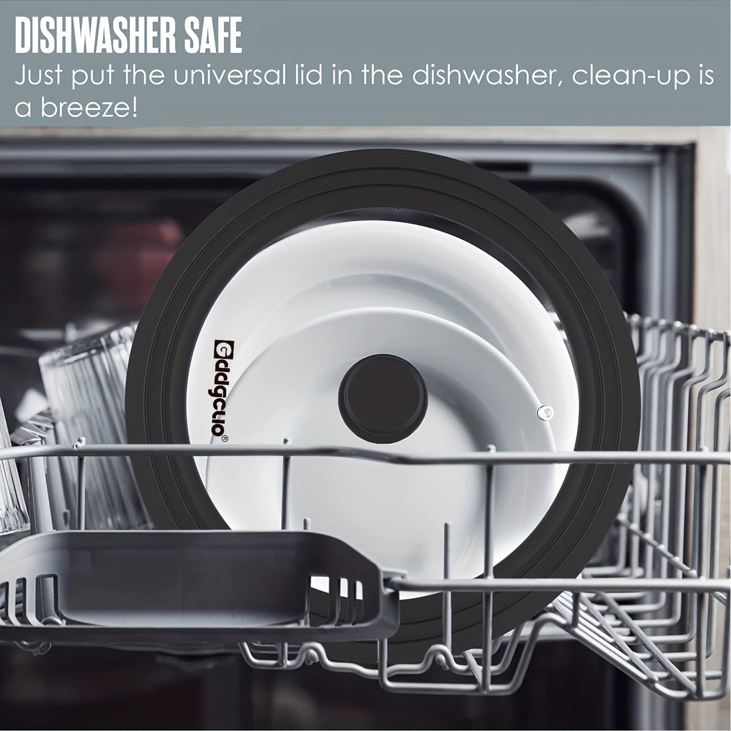 Universal Pot Lid 33.02-38.1cm Tempered Glass Silicone Rim Cookware