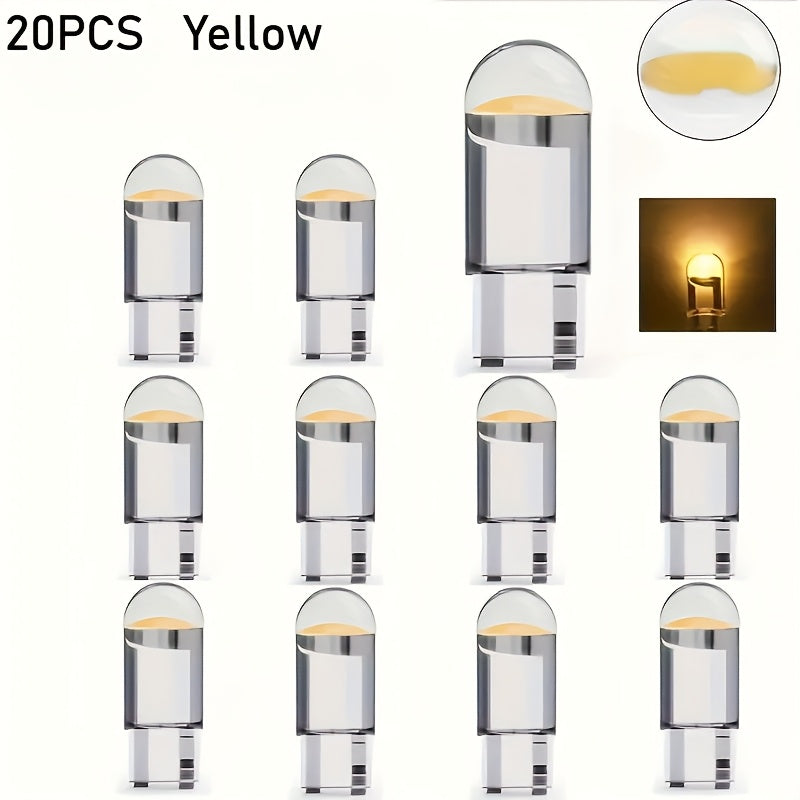 12V W5W LED shisha chiroqlari 6000K oq nur uchun avtomobil ichki qismi, 10-20 ta paket