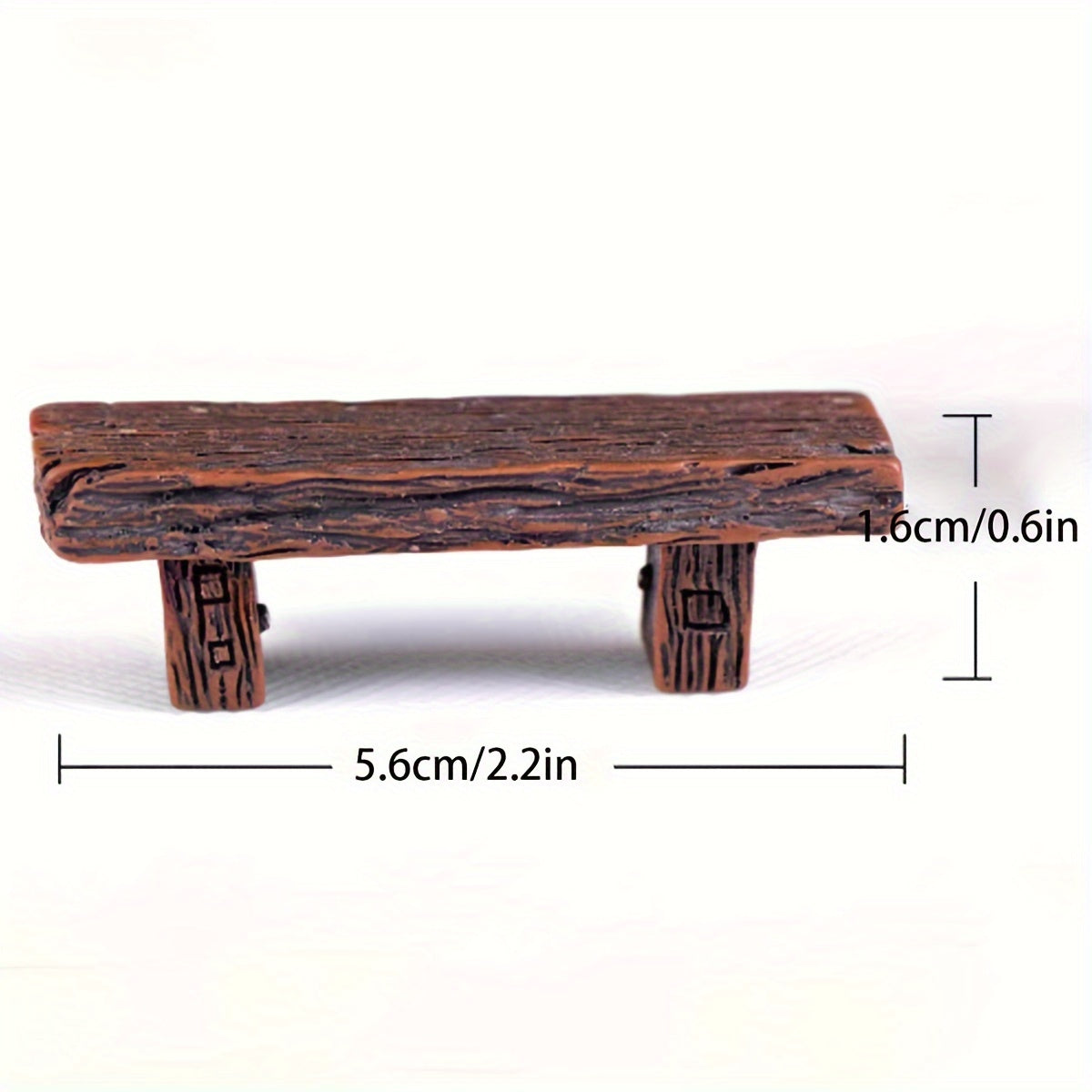 3-Piece Solid Wood Double Stool Set for Micro Landscape and DIY Crafts
