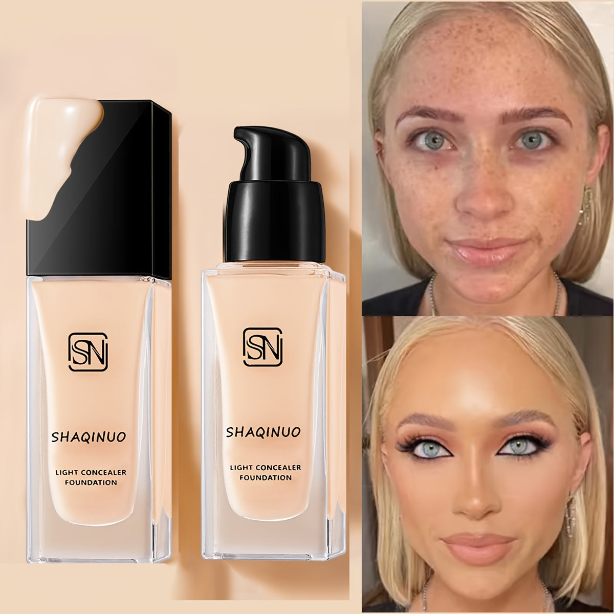 Hydrating Waterproof BB Cream Foundation for All Skin Tones with Pore Minimization