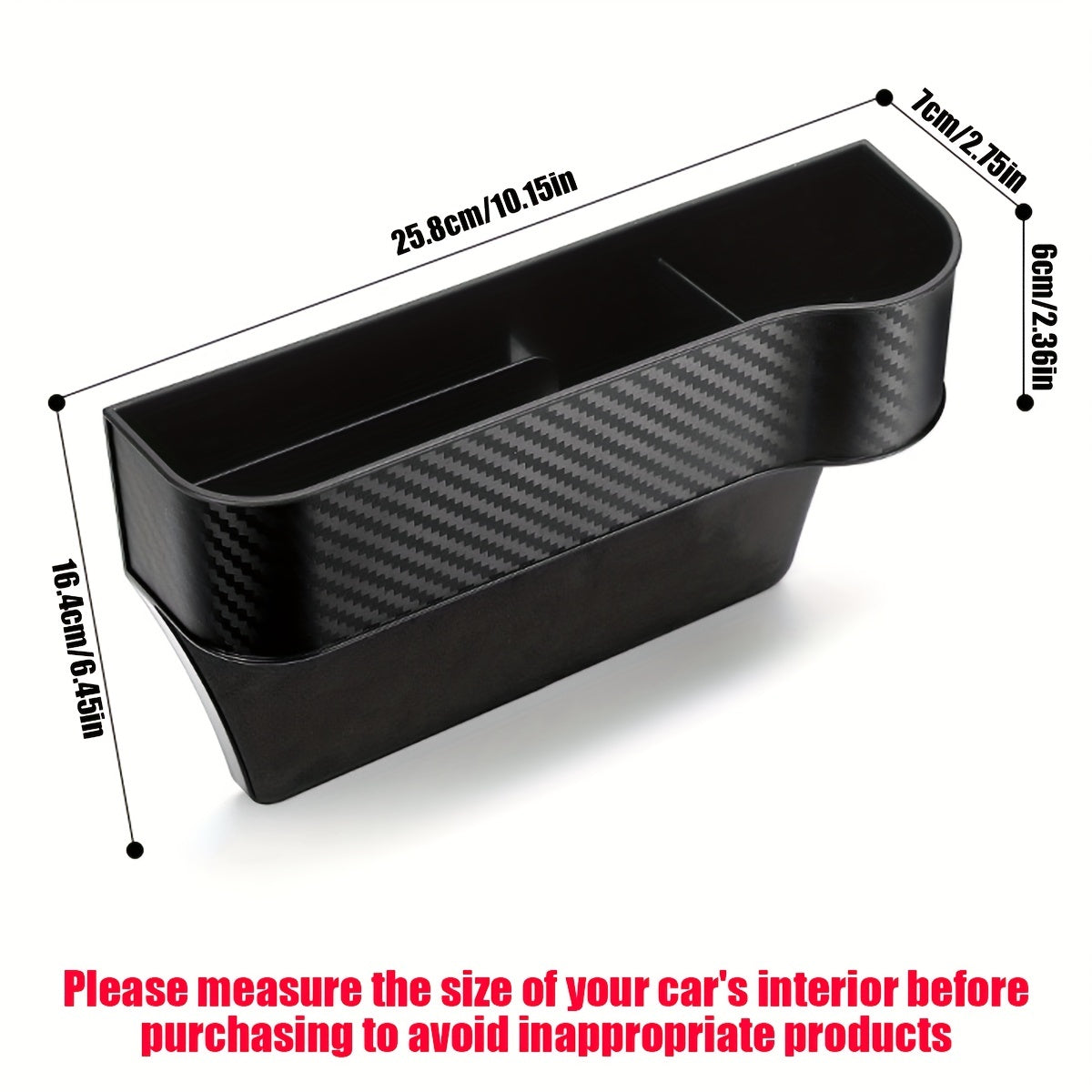 Kirish uchun stul uchun avtomobil o'rindig'i tashkilotchisi, stakan tutqichli, ABS saqlash qutisi konsol yonida