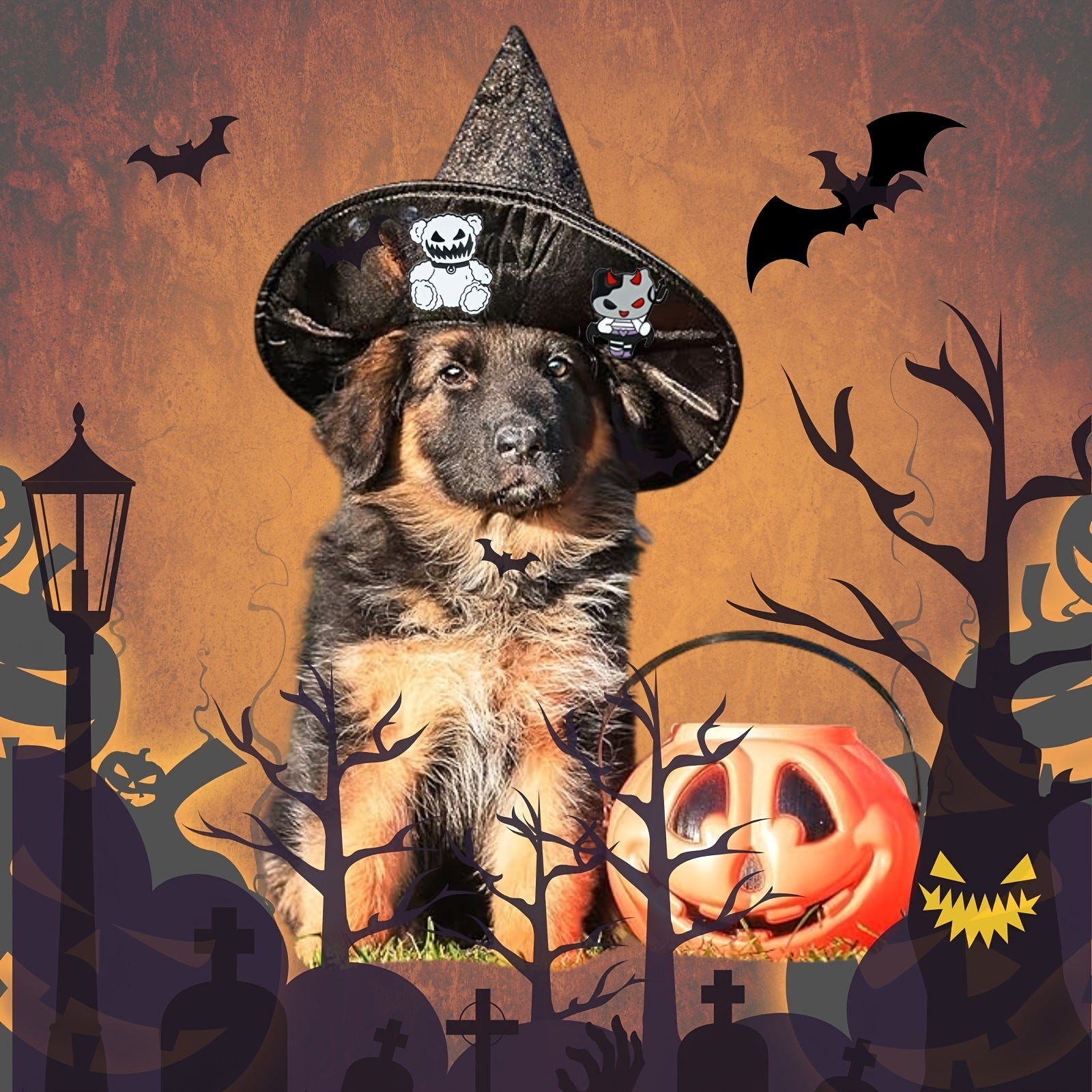 Set of 6 Halloween Enamel Pins with Cartoon Characters Hello Kitty My Melody Kuromi Witch Ghost Nurse Badges for Hats Bags Jackets