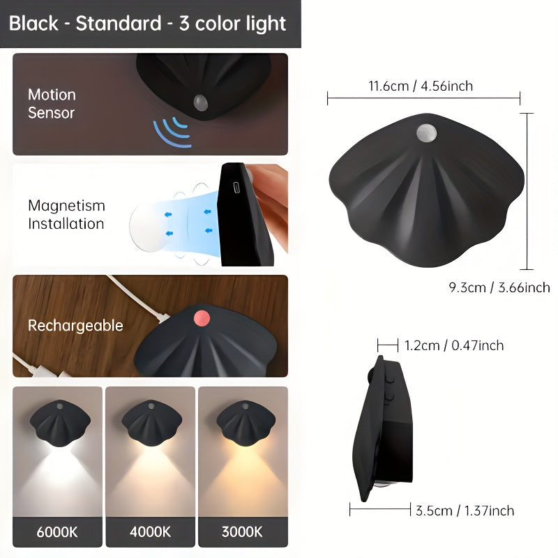 Motion Sensor Wall Light with Adjustable Brightness and 3 Color Options