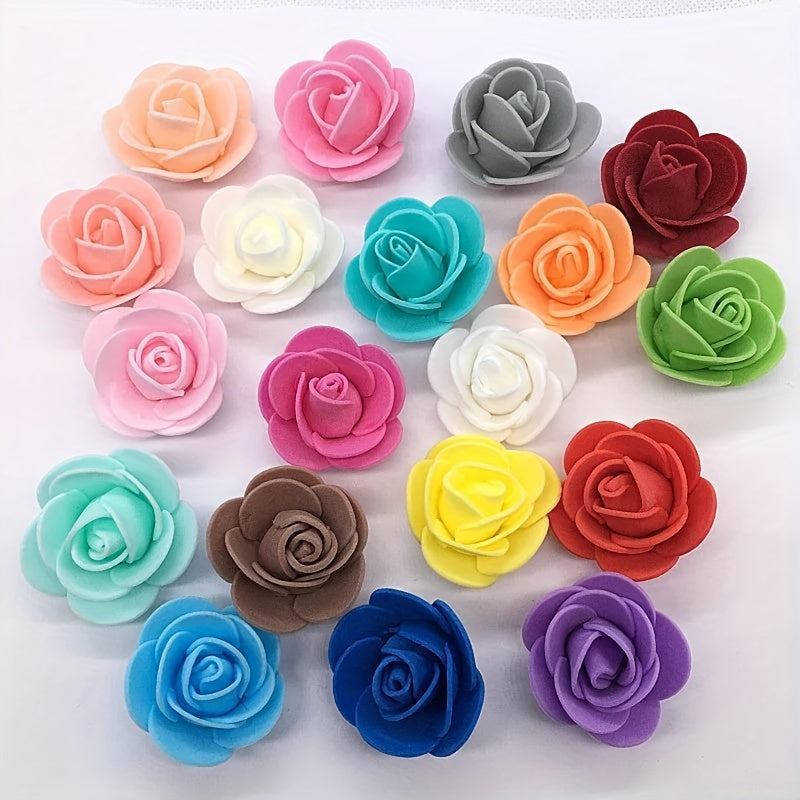 Artificial Foam Rose Flowers for Weddings Home Decor Scrapbooking Valentine's Day Gifts 50 Pack