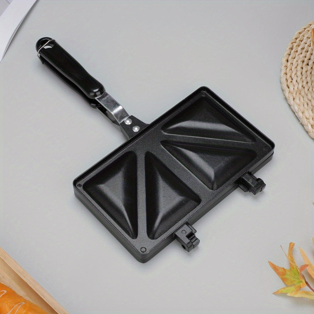 Qaynatma sendvichlar uchun uy shabloni, ikki tomonlama skilet, nonushta qovurilgan panjara, omlet skilet va lagerga mo'ljallangan qovurilgan pan.