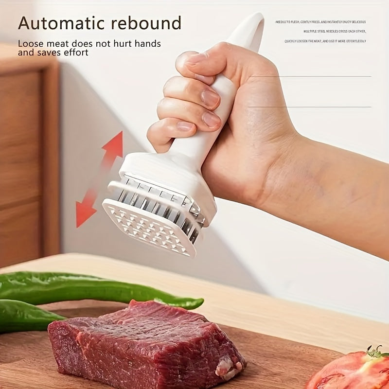 Stainless Steel Meat Tenderizer with 24 Needles Heavy Duty Kitchen Tool
