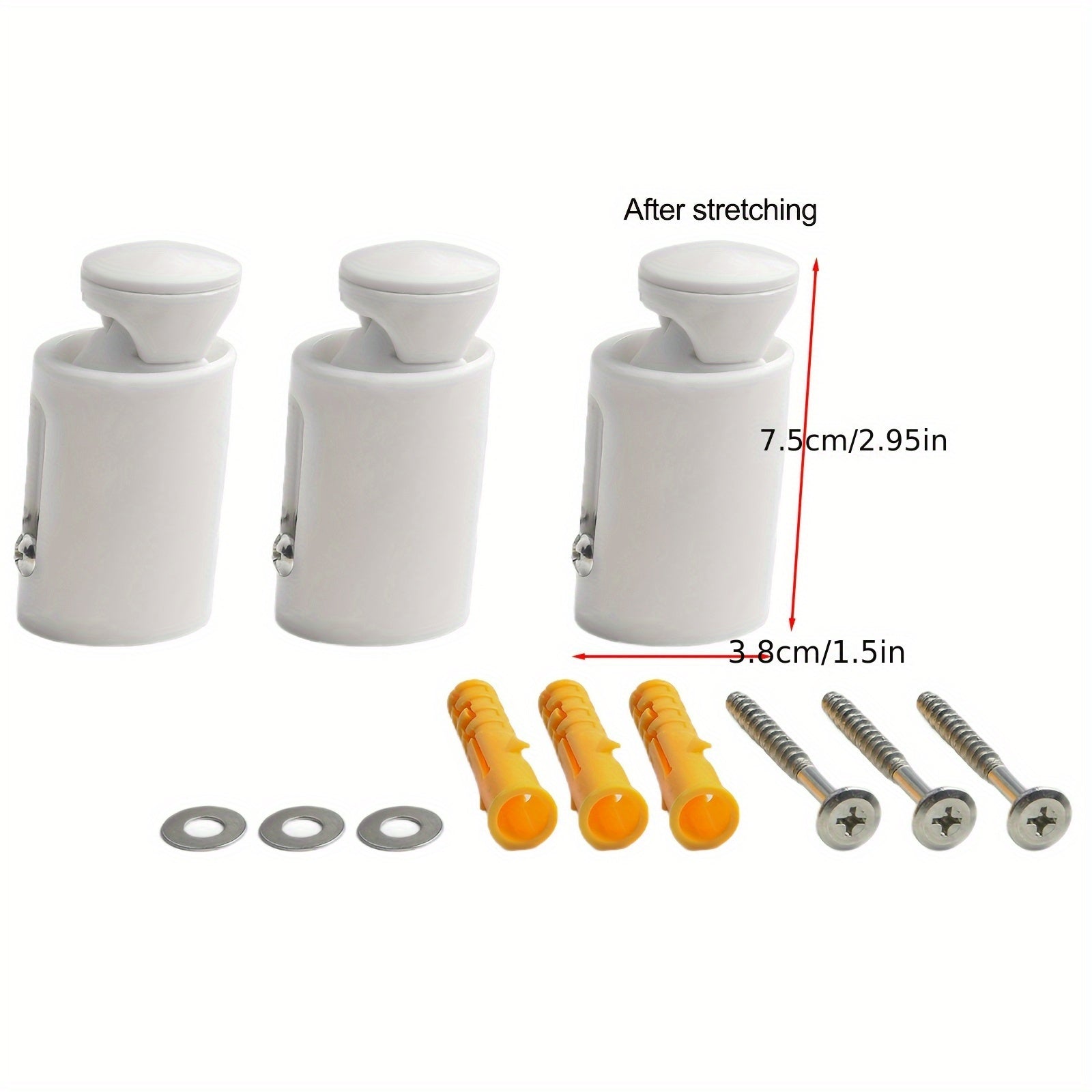 Set of 3 Plastic Radiator Brackets Wall-Mounted Towel Rail Support Non-Electric Heating