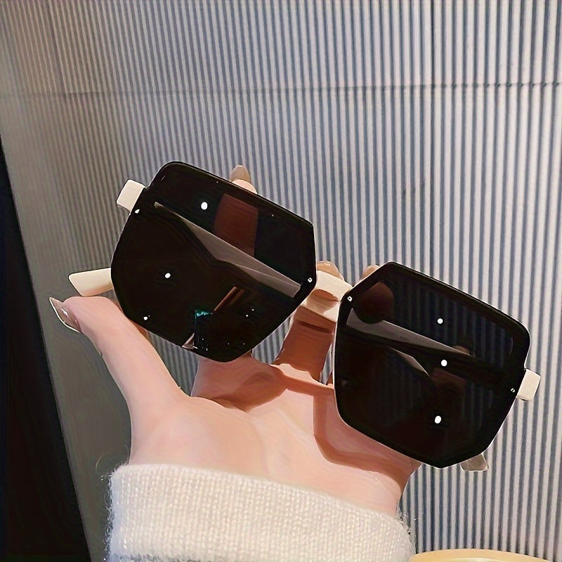 Oversized Square Plastic Sunglasses for Men and Women Outdoor Activities