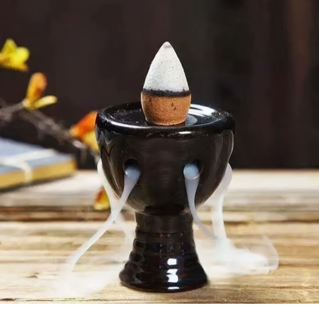 Set of 60 Natural Aromatic Waterfall Incense Cones for Meditation Yoga and Home Cleansing