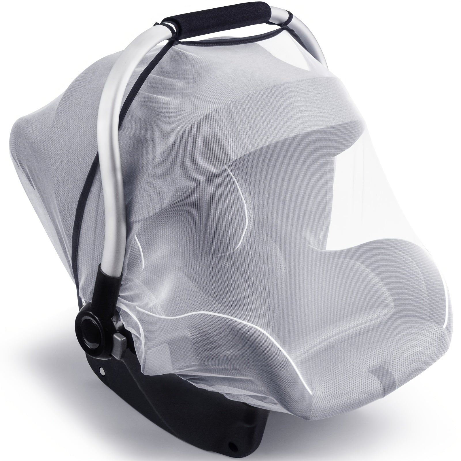 Baby Mosquito Net for Car Seats Strollers Bassinets Breathable White