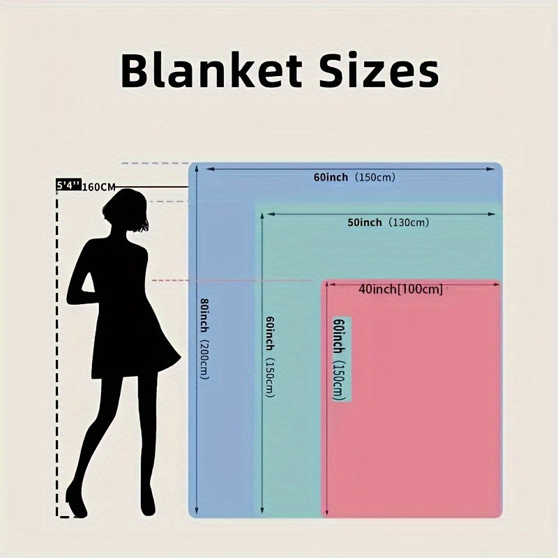 Flannel Throw Blanket with Geometric Patterns Gnome Christmas Gift All-Season Polyester