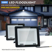 Aluminum LED Floodlight Outdoor Garden Playground Wall Ceiling 10-300W Black