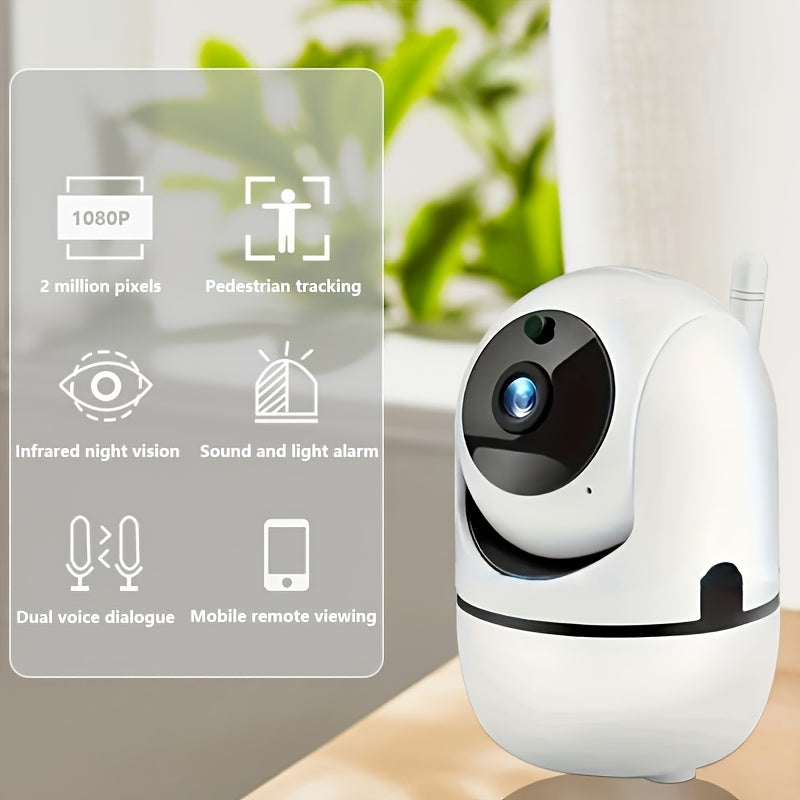 Wireless Security Camera with Night Vision Motion Detection 360° Tilt for Pets and Elderly