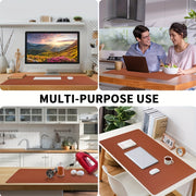 Водонепроницаемая подложка из искусственной кожи с противоскользящей поверхностью для офисного и домашнего использования. Размеры 59,99 x 32,99 см. Прямоугольная мышиная подложка для защиты рабочего пространства. Стильный и легкий в уходе дизайн.