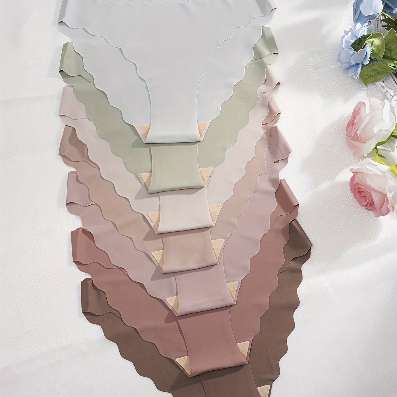 Seamless Hipster Panties 7 Pack Solid Color Stretchy Women's Underwear