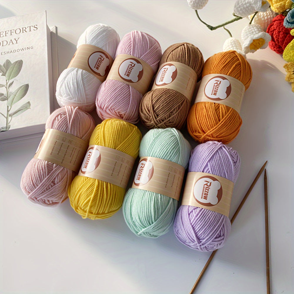 Six Soft Acrylic Yarn Bundles for Crochet and Knitting Valentine's Day Gifts