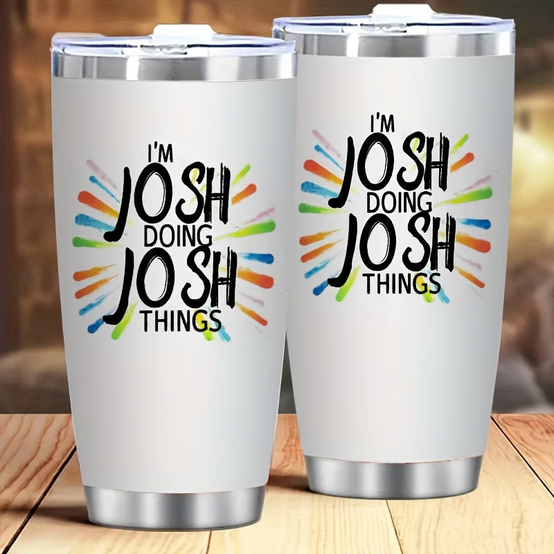 20oz zanglamaydigan po'latdan tayyor sayohat uchun chashka, qopqog'i bilan, ikki qavatli izolyatsiya, ochiq havoda foydalanish uchun