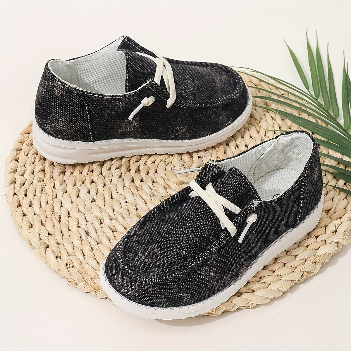 Boys' All-Season Breathable Slip-On Sneakers Fabric Casual Shoes