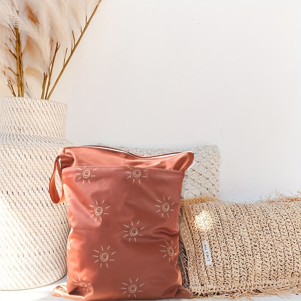 Sayohat va plyaj uchun jigarrang quyosh bosimi suv o'tkazmaydigan choyshab sumkasi