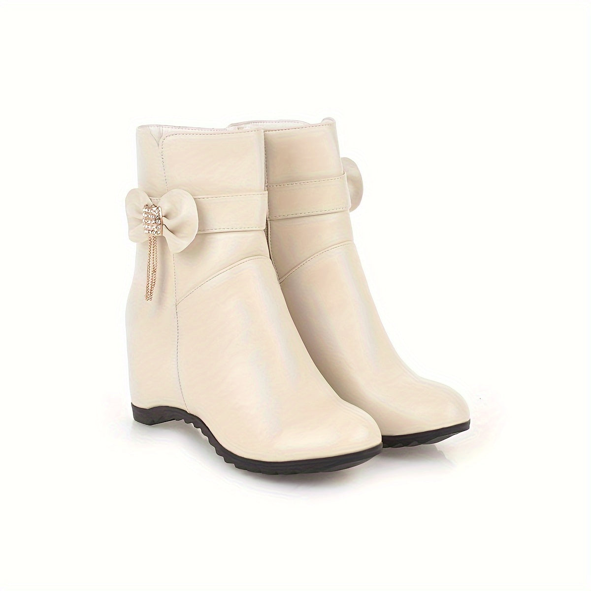 Women's Round Toe Fashion Boots With Boosting Insole