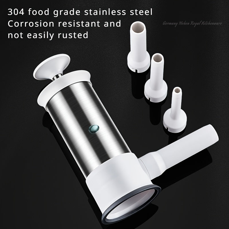 Stainless Steel Manual Sausage Stuffer Machine for Homemade Meat Sausages and Meatballs 2 or 5 Pieces