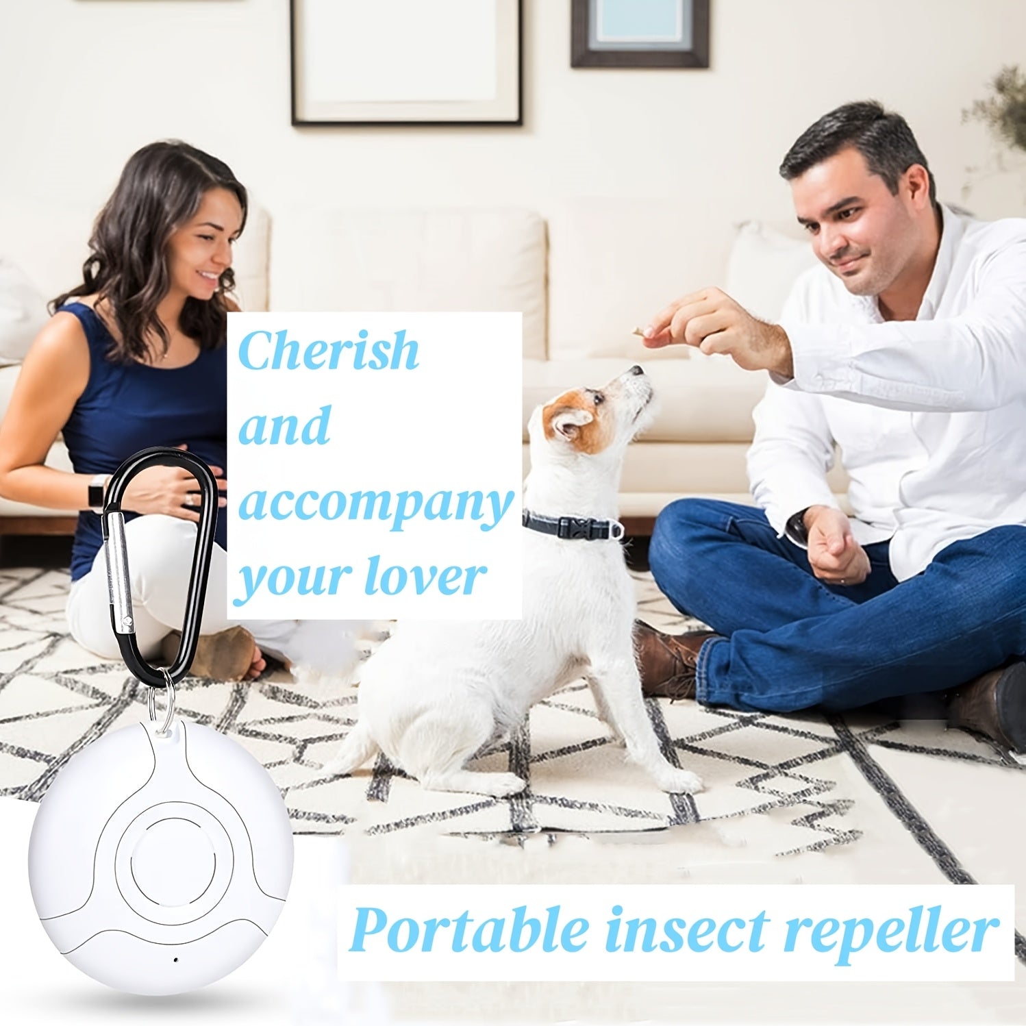 Portativ ultratovushli zararkunandalarga qarshi qurilma Oq USB qayta tiklanadigan hasharotlar va chivinlarni nazorat qilish