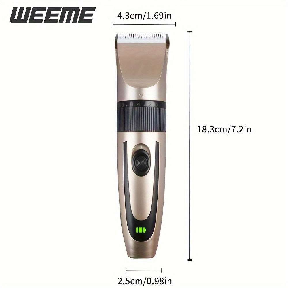 Cordless USB Rechargeable Hair Clipper for Men with Limit Comb and Precise Trimming