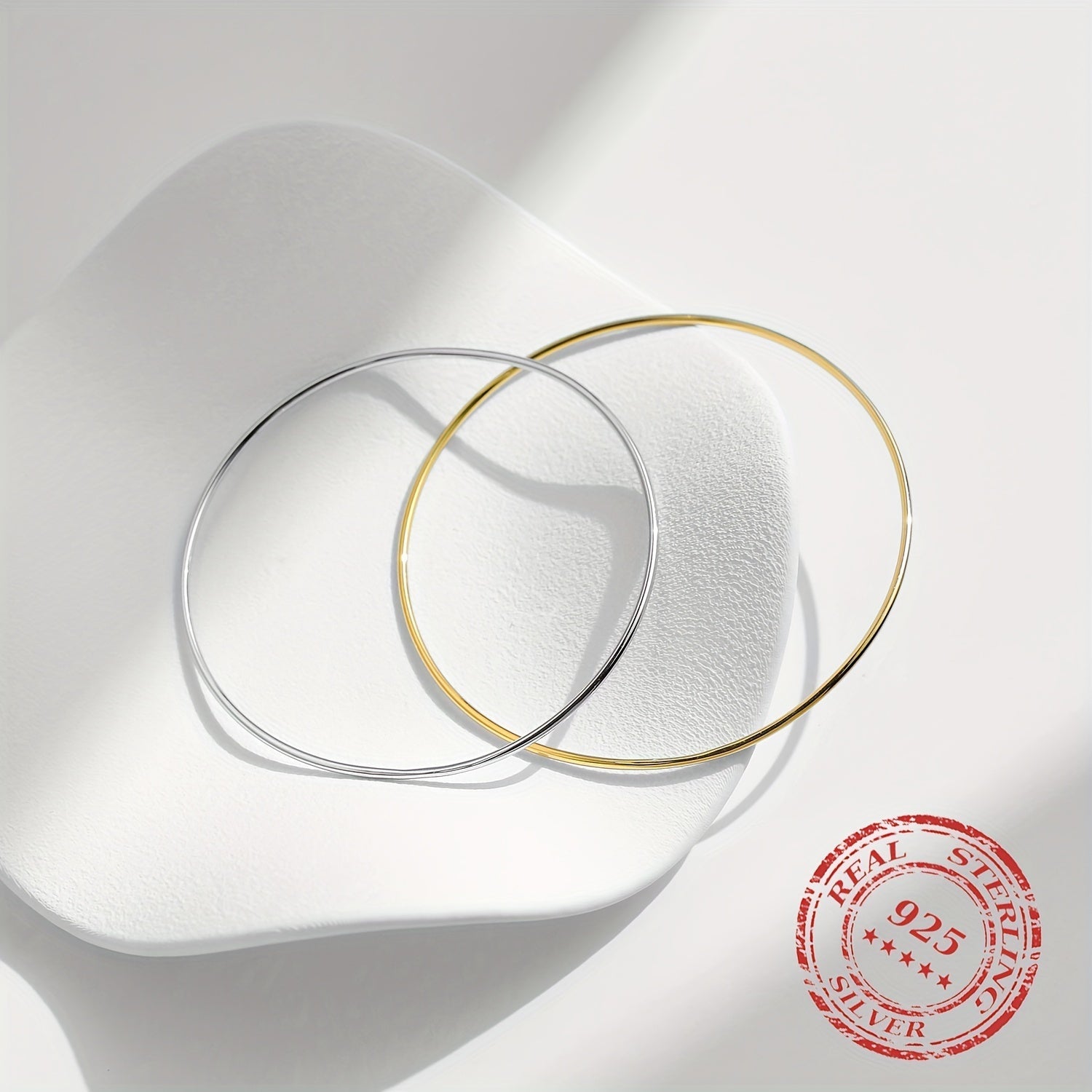 Pulsera de plata de ley, pulsera minimalista apilable, joyería para mujeres