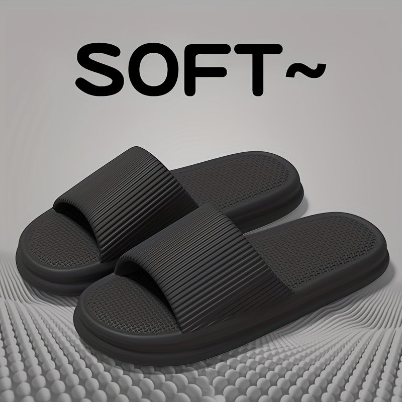 MAOLI Jim EVA Slaydlar Erkaklar va Ayollar uchun - Sirpanmaydigan, Hidga Qarshi Yozgi Poyabzal, Yumshoq Teksturalangan Taglik, Uy va Hammomda Foydalanish, Qora va Oq